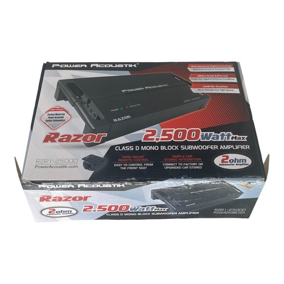 Power Acoustik RZR1-2500D class D mono block subwoofer Amplifier - Picture 2 of 12